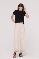 Colored Yarn Ripped Jeans